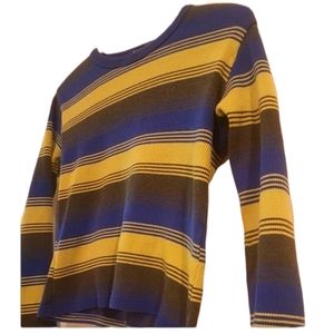 👚 GAP Stripped Blue & Green Long Sleeve Shirt